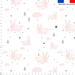 Lapin rose - Fond blanc