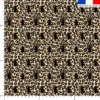 Léopard et sapin noir - Fond beige