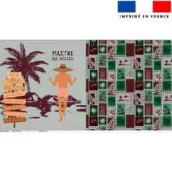 Lot 2 coupons pour coussin carré motif maître au soleil