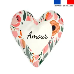 Lot 2 coupons pour coussin coeur motif amour
