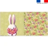 Lot 2 coupons pour coussin motif lapin printanier - Création Stillistic