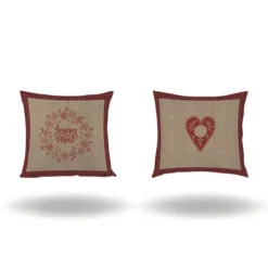 Lot 2 coupons velours ras motif tartan effet toile de jute