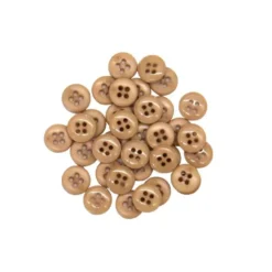 Lot de 36 boutons 11mm 4 trous beige