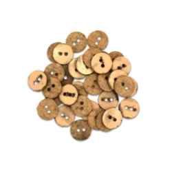 Lot de 36 boutons pierre rond 15mm beige