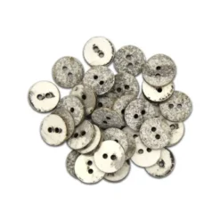 Lot de 36 boutons pierre rond 15mm écru