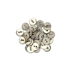 Lot de 36 boutons pierre rond 13mm écru