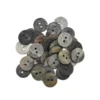 Lot de 36 boutons pierre rond 15mm gris argenté