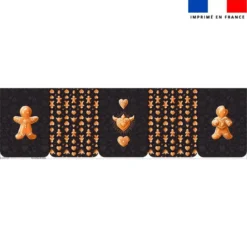 Lot de 5 coupons éponge pour serviettes de table pour enfant motif Noël pain d'épices - Création Stillistic