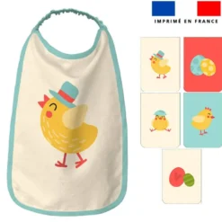 Lot de 5 coupons éponge pour serviettes de table pour enfant motif petit poussin de Pâques