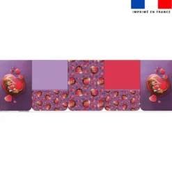 Lot de 5 coupons éponge pour serviettes de table pour enfant motif loutre et coeurs - Création Stillistic