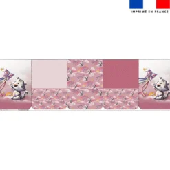 Lot de 5 coupons éponge pour serviettes de table pour enfant motif tigre blanc - Création Stillistic