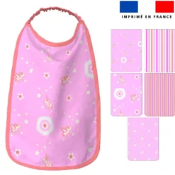 Lot de 5 coupons éponge pour serviettes de table pour enfant motif licorne et pégase rose - Création Lili Bambou Design