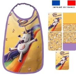 Lot de 5 coupons éponge pour serviettes de table pour enfant motif licorne toboggan - Création Stillistic