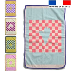 Lot de 5 essuie-mains en éponge motif positives vibes - Création Lili Bambou Design