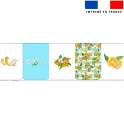 Lot de 5 essuie-mains en éponge motif oranges et fleurs d'oranger