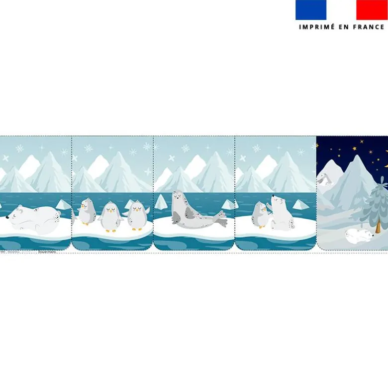 Lot de 5 essuie-mains en éponge motif animaux marins pôle nord