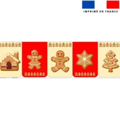 Lot de 5 essuie-mains en éponge motif pain d'épice