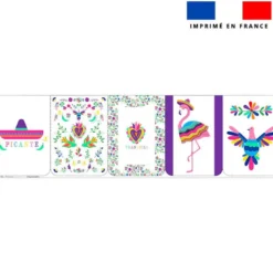Lot de 5 essuie-mains en éponge motif mexico