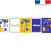 Lot de 5 essuie-mains en éponge motif fleur de pensée