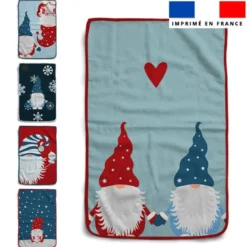 Lot de 5 essuie-mains en éponge motif lutin de Noël
