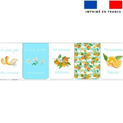 Lot de 5 essuie-mains en éponge motif nounou et fleurs d'oranger