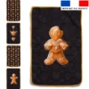 Lot de 5 essuie-mains en éponge motif Noël pain d'épices - Création Stillistic