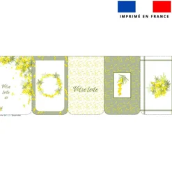 Lot de 5 essuie-mains personnalisés - Mimosa