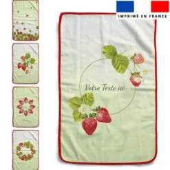 Lot de 5 essuie-mains personnalisés - Fraise