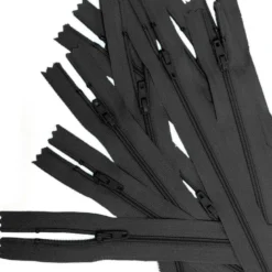 Lot de 10 fermetures 45 cm noires