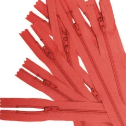 Lot de 10 fermetures 45 cm rouges