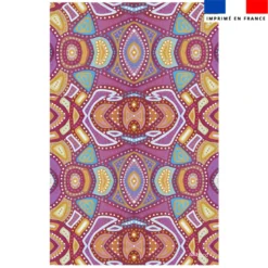 Lot de 2 foulards imprimés abstrait point rose - Création Lita Blanc