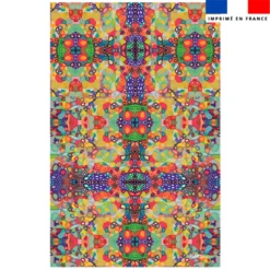 Lot de 2 foulards imprimés abstrait symétrique - Création Lita Blanc