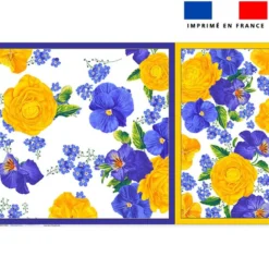Lot de 2 foulards imprimés fleur de pensée