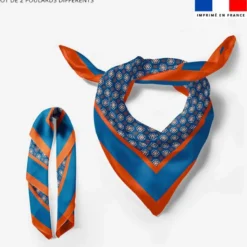Lot de 2 foulards imprimés graphique