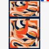 Lot de 2 foulards imprimés style contemporain