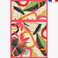 Lot de 2 foulards imprimés tropical
