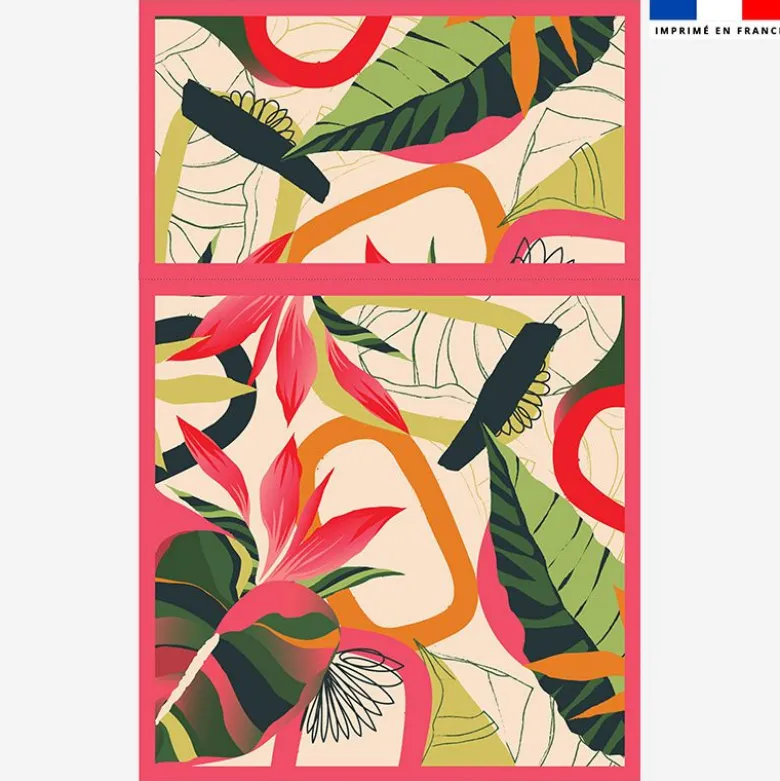 Lot de 2 foulards imprimés tropical