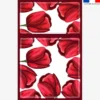 Lot de 2 foulards imprimés tulipe rouge