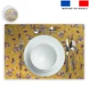 Lot 2 sets de table et 12 dessous de verres motif mini poule et oeufs de Pâques jaune - Création Stillistic
