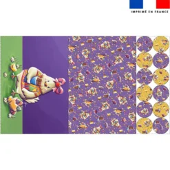 Lot 2 sets de table et 12 dessous de verres motif poule et oeufs de Pâques - Création Stillistic