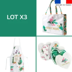 Lot x3 Kits cadeaux maman imprimé exotique