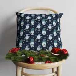 Lutin et cadeau de noel - Fond bleu foncé