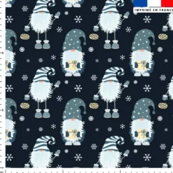Lutin et cadeau de noel - Fond bleu foncé