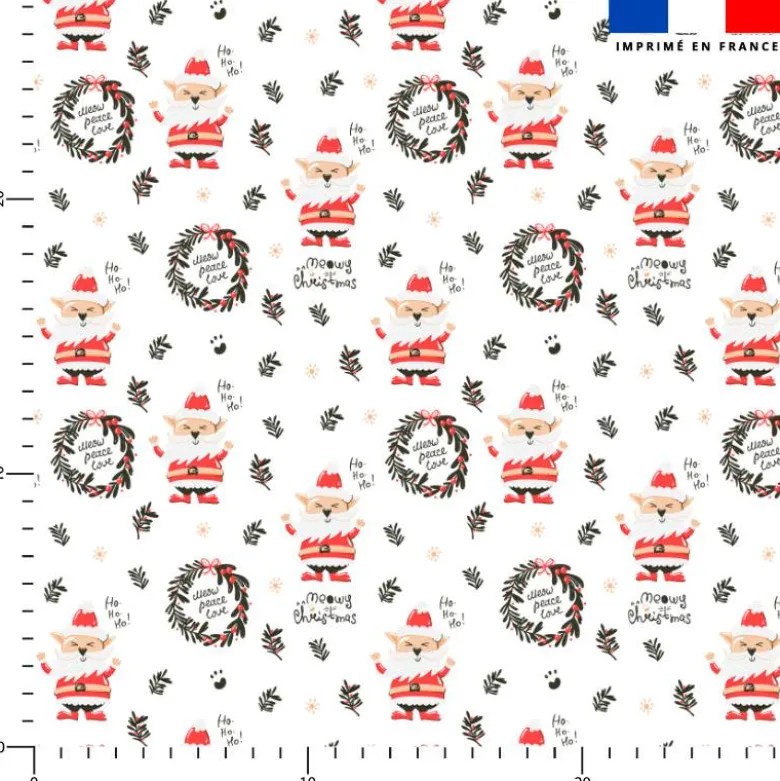 Lutin meow christmas - Fond blanc