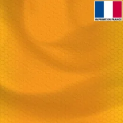 Lycra imprimé dégradé nid d'abeille orange et ocre