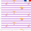 Marinière lilas et animaux de la savane orange - Fond blanc - Création Lili Bambou Design