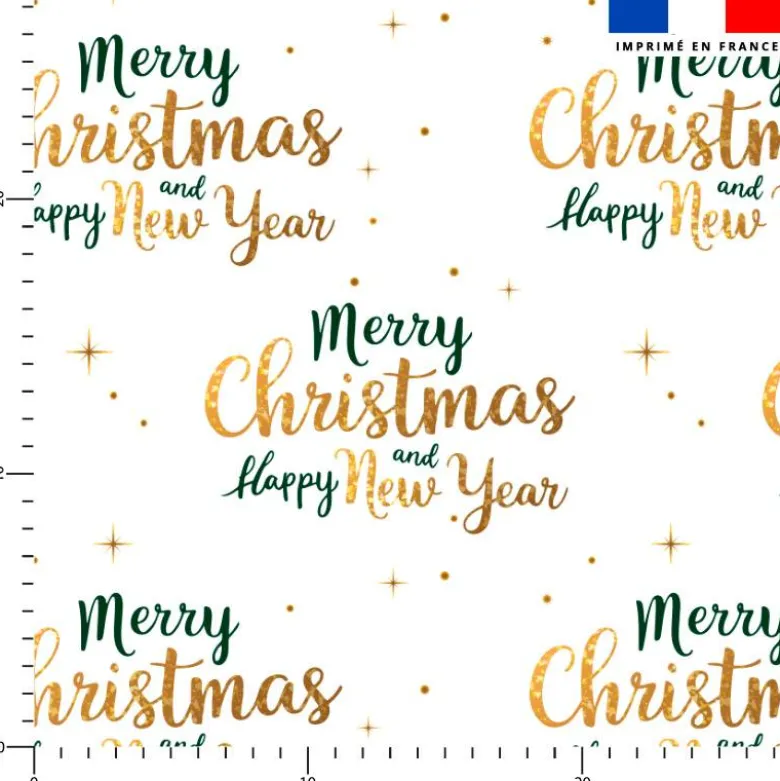 Merry christmas and Happy new year - Fond blanc