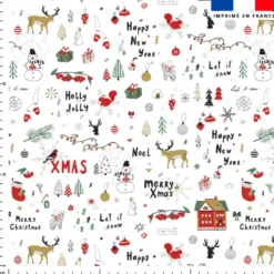 Merry christmas et happy new year - Fond blanc