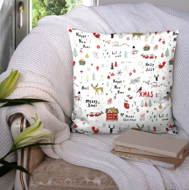 Merry christmas et happy new year - Fond blanc