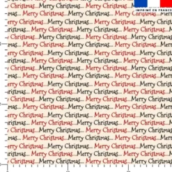 Merry christmas rouge et noir - Fond beige